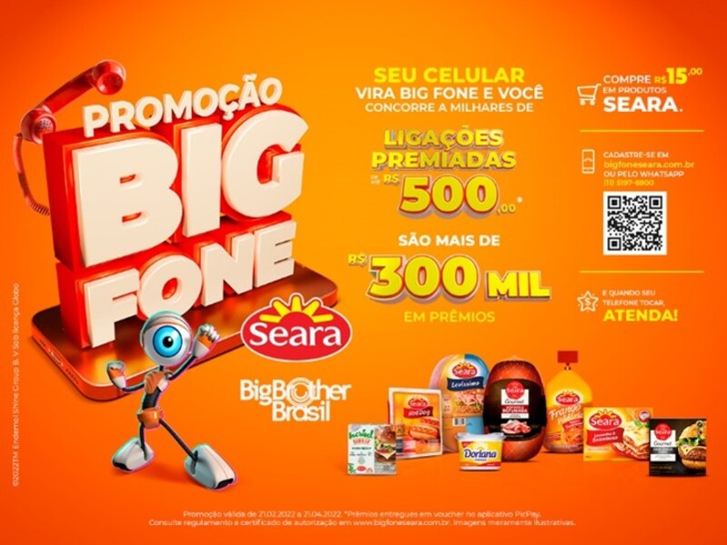Seara transforma celulares dos consumidores em Big Fone em nova promoção